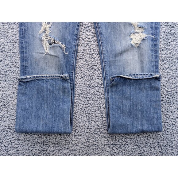Abercrombie & Fitch The AF Skinny Jeans Mens 32X32 Distressed Preppy Y2K Blue - Picture 9 of 16